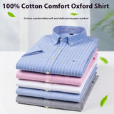Men's Cotton Short Sleeve Plaid Shirt Casual