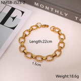 European And American Metallic Hip Hop Punk Stainless Steel Bracelet Twist Bracelet