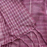 2pcs Bright Color Block Fuchsia Yarn-Dyed Scarf,Luxe Look For Evening Wear,Scarf,vacation,daily Life,evening Party,Office Appropriate Subtlety For Women Men