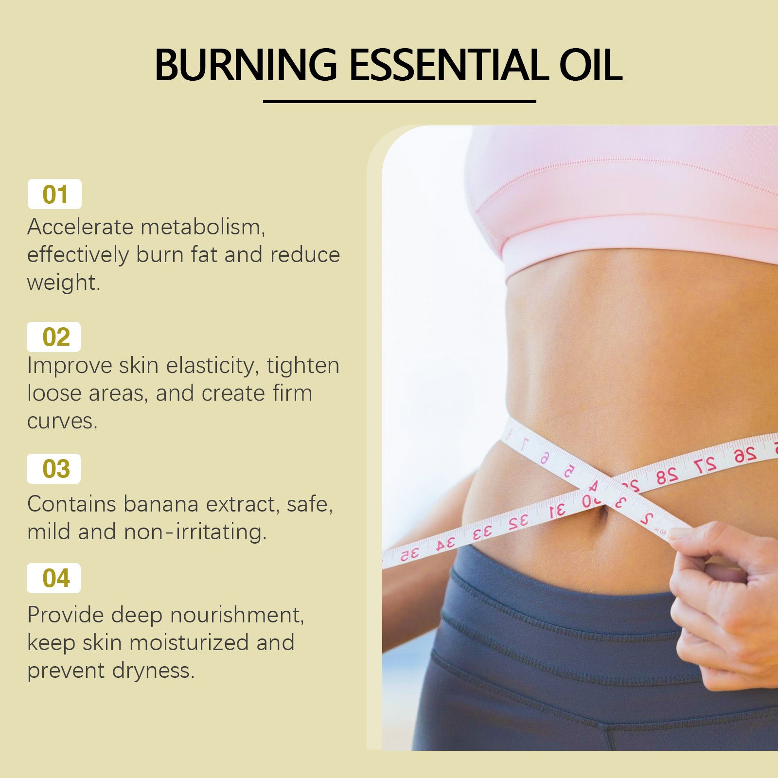 West&Month Banana Body Essential Oil Nourishes Waist Arm Light Skin Show Figure Massage Treatment