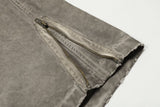 Three-dimensional Cut Washed Dirty Mud Baggy Wide-leg Jeans