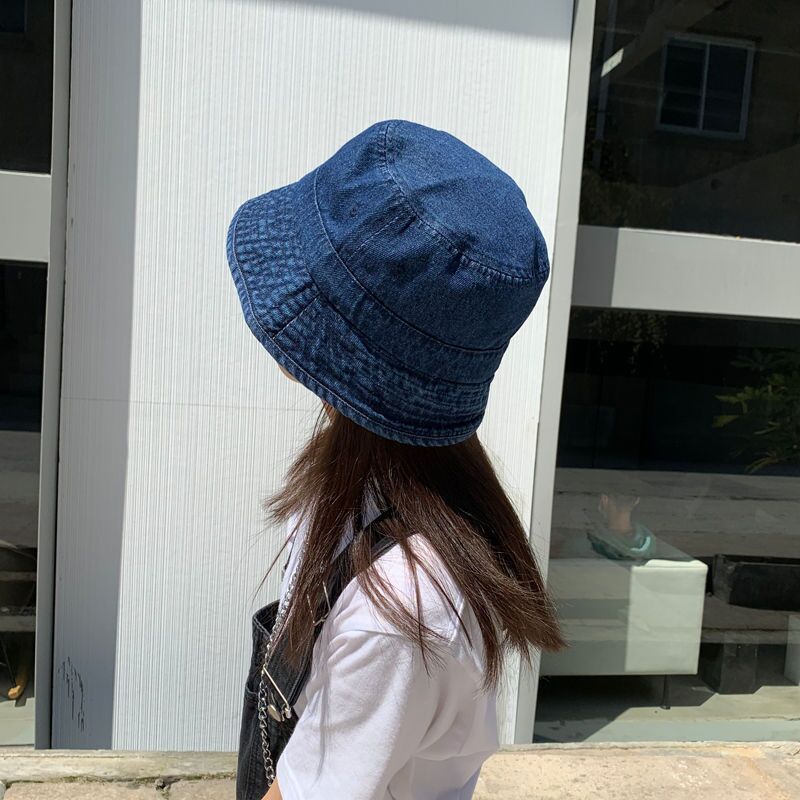 Denim Minimalist Style Jean Fisherman Hat Women