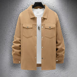 Men's Casual Spring And Autumn Solid Color Single-breasted Jacket Coat