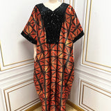 African Ethnic Style Robe With Headscarf Dress