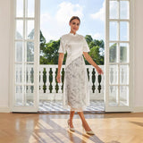 National Style Jacquard Retro Slimming New Chinese Style Stand Collar Fashion Dress