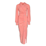 African Cute Woman   Long-sleeved Dress Office Dresses