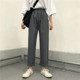 Elastic High Waist All-matching Loose Straight Casual Pants For Women