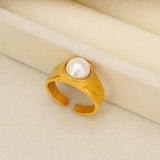 European And American Entry Lux 18K Gold Single Ring