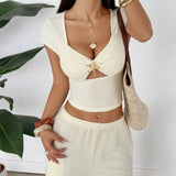 Vest Wide-leg Pants Suit Women's Clothing