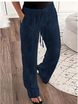 Casual Jeans Like Side Lace Trousers
