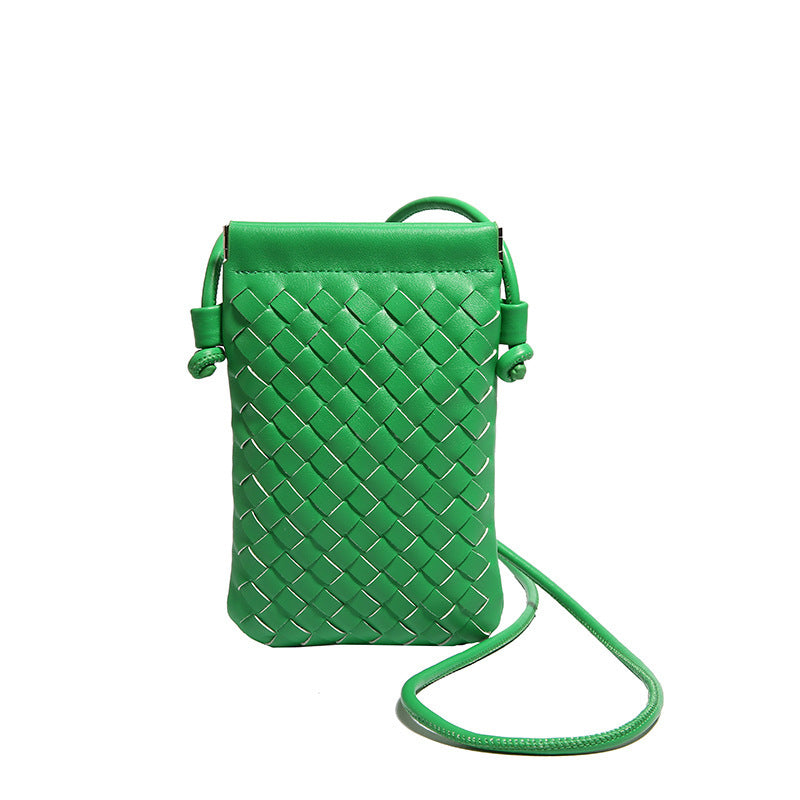 Advanced Sense Vintage Weave Cell Phone Crossbody Bag