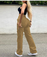 High Quality European And American New Hip Pants High Waist Multi-pocket Workwear Fashion Stretch Street Trend Trendy Women's Pants