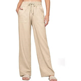 Women's Linen Wide-leg Cotton And Linen Casual Beach Summer Pants