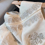 Women's Retro Embroidered Linen Sleeveless Round Neck Vest