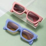 Retro Concave Frame Wide Foot Square European And American Sun-proof Sun Glasses