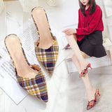 High heel sandals women shoes Baotou half slippers