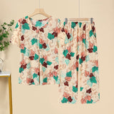 Middle-aged And Elderly Ice Silk Short Sleeve Suit