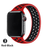 Fashion All-match Two-color Silicone Single Ring Strap