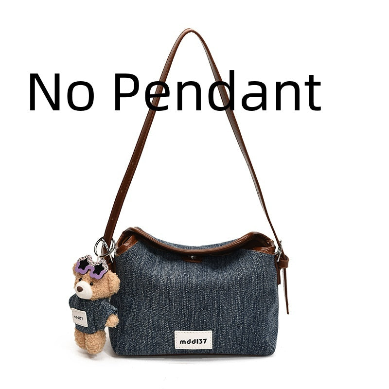 Fashion Retro Denim Commuter's All-matching Casual Small Crossbody Bag