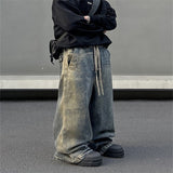 Retro Washed Gradient Jeans For Men