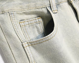 Vintage Fashion Yellow Jeans For Men