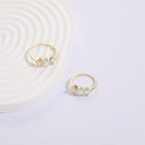 Mother's Day Birthstone Horse Eye Tricolor Zircon Ring