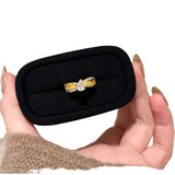 Antique Style Vintage Twist Weave Water Drop Zircon Ring