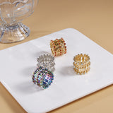 2in1 Stretching Can Foldable Ring, Adjustable Transforming Bracelet Ring Magic For Women And Men,Rose Gold Telescopic Ring,Silver Telescopic Ring