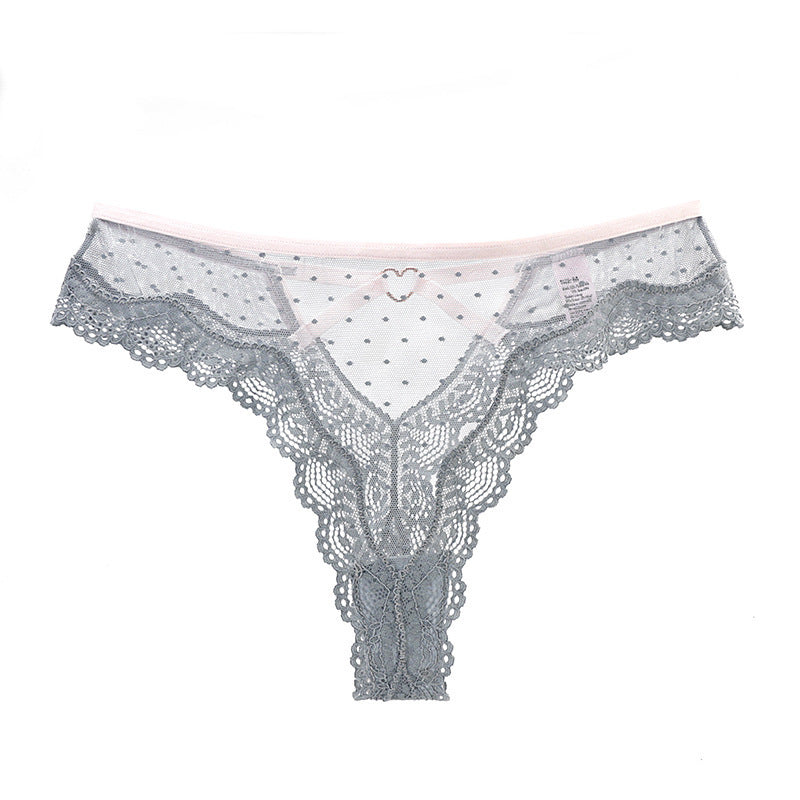 Women's thong with lace trim