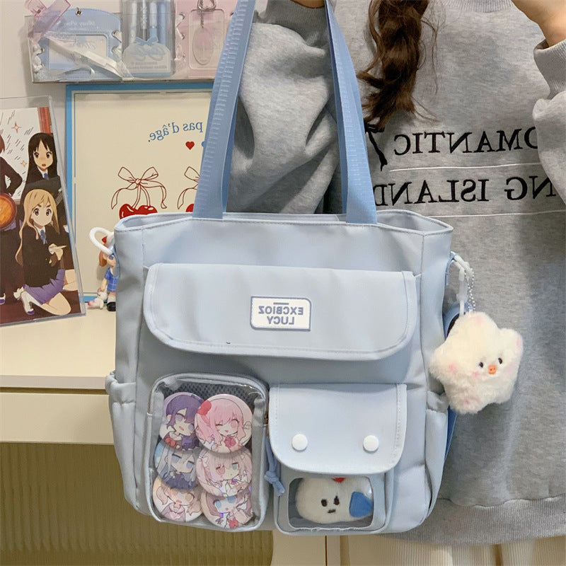 Japanese Handbag Large Capacity Student Class Tote Bag Campus Bag
