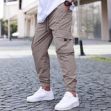 Workwear Casual Pants Drawstring Elastic Waist Track Pants