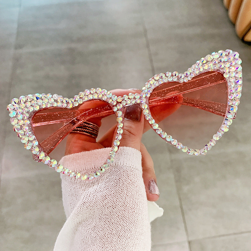 Female Cute Cat Eye Heart-shaped Sun Glasses