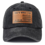 2pcs I FIX Black Hat For Men Women, Adjustable Embroidered Wash Cotton Baseball Cap
