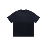 American Retro Double Yarn Pure Cotton Gradient Color Short Sleeve Men