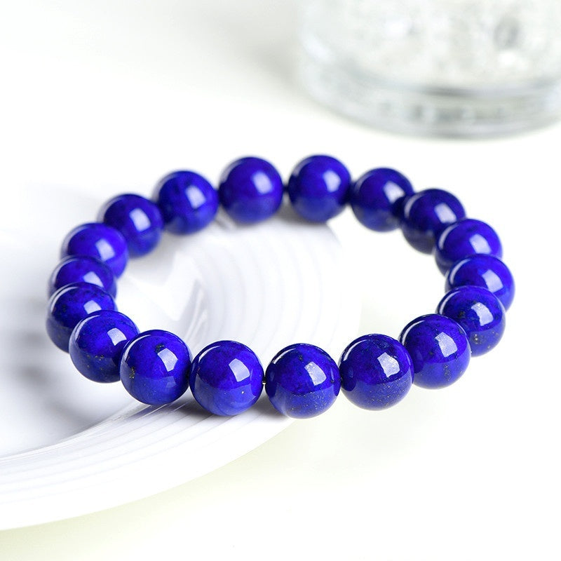 Natural Grade 7A Lapis Lazuli Ball Bracelet