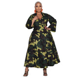 Plus Size African Women's Wear Autumn New Strap Asymmetric Skirt
