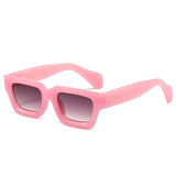 Retro Concave Frame Wide Foot Square European And American Sun-proof Sun Glasses