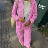 European And American Leisure Holiday Women's Striped