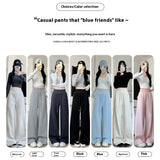 Loose Drooping Straight-leg Pants Sweatpants High Waist Slimming American Wide Leg Pants