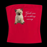 Cute Cat Letter Print Vest Sling Girl Slim Fit