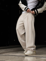 High-waisted Pleated Casual Pants