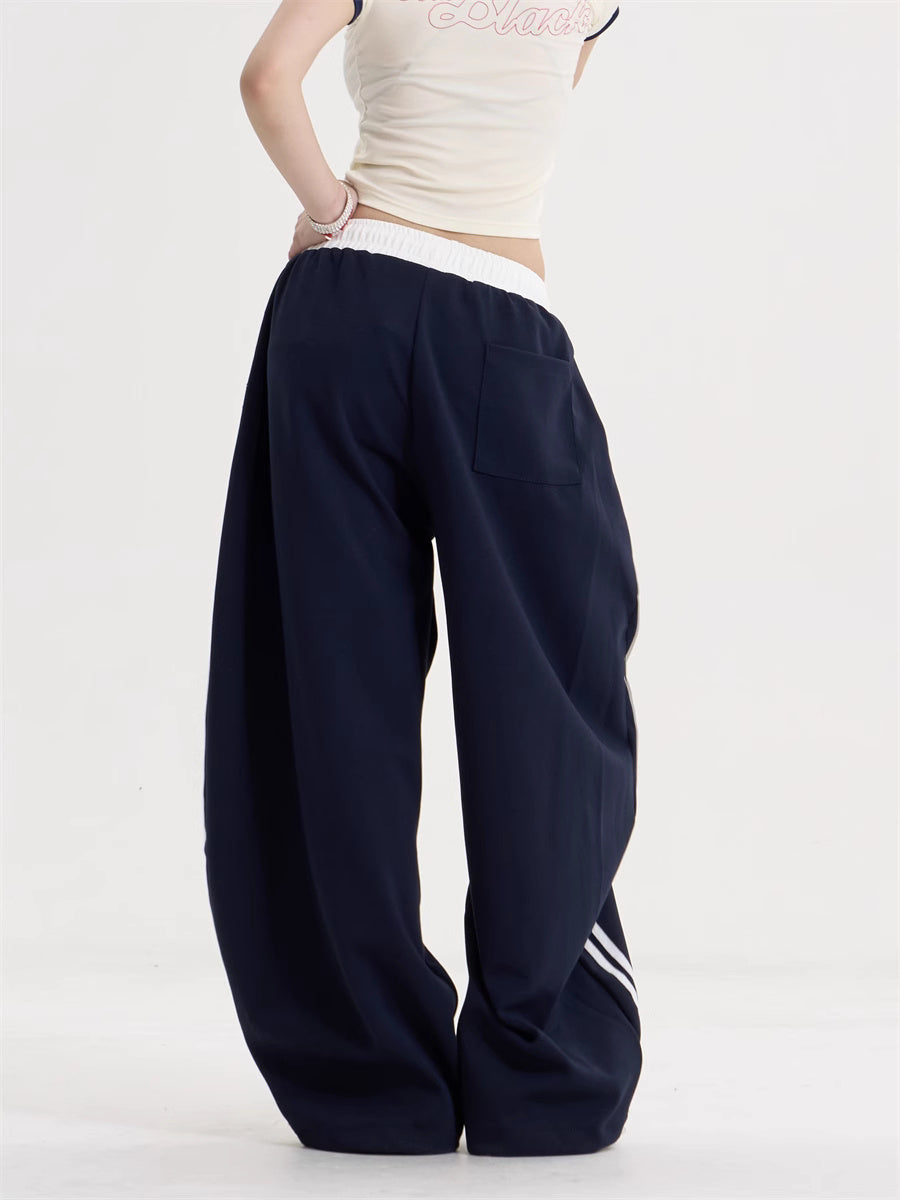 Women's American-style Retro Cleanfit Wide-leg Pants