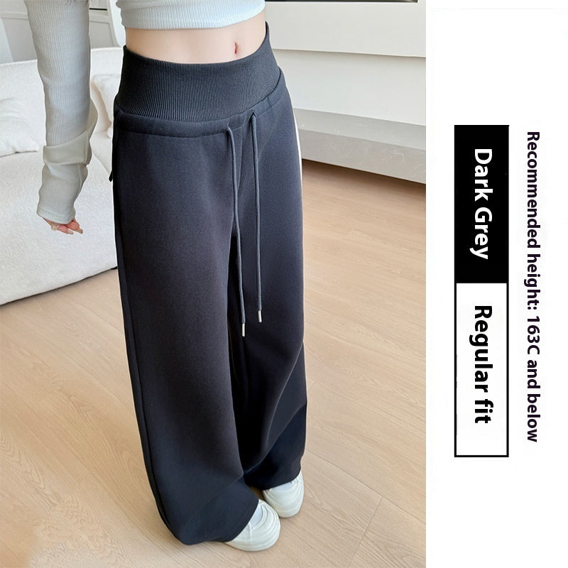 Loose Drooping Straight-leg Pants Sweatpants High Waist Slimming American Wide Leg Pants