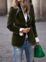 Women's Fashionable Elegant Solid Color Coat