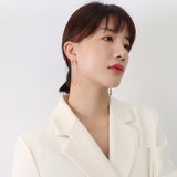 French Choker Exaggerated U-shaped Earrings Inlaid Zircon Design Earrings Titanium Steel Plated 18K Gold Accessories Accessories For Women