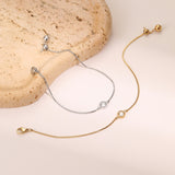 European And American Fashion Love Small Diamond Round Diamond Zircon Bracelet Gold Plated Stainless Steel