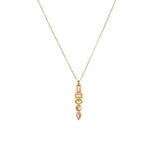 European And American Fashion Special-interest Color Zircon Star Pendant Stainless Steel Necklace