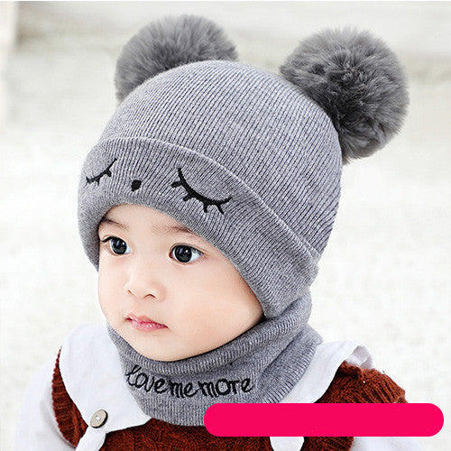 Embroidered cartoon knit hat