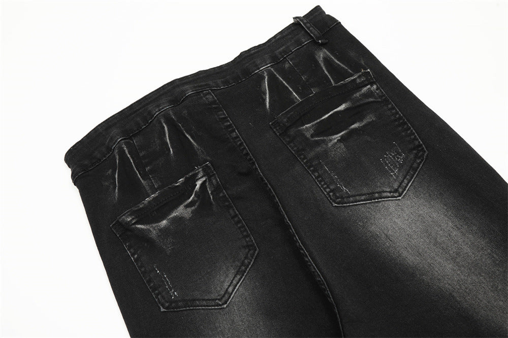 Vintage Fashion Ripped Jeans For Men