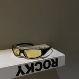 Punk Red Funny Technology Glasses Anti Sun